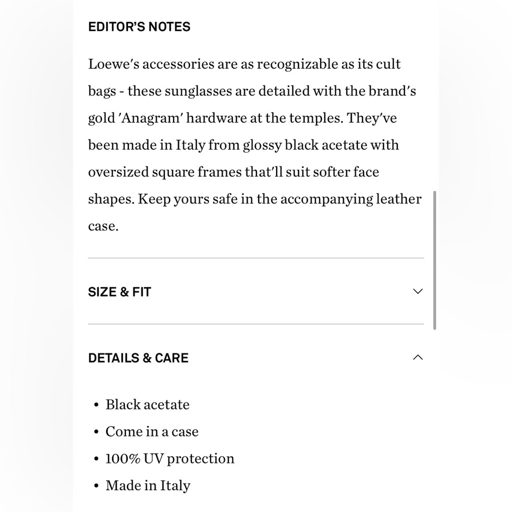 LOEWE Anagram - Black Oversized Sunglasses - Picture 4 of 4